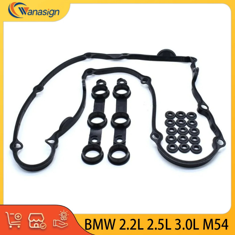 AUTO ENGINE PARTS Valve Cover Gasket Fits For BMW 3 5 7 X3 X5 Z3 Z4 2.2L 2.5L 3.0L GAS M54B22 M54B2