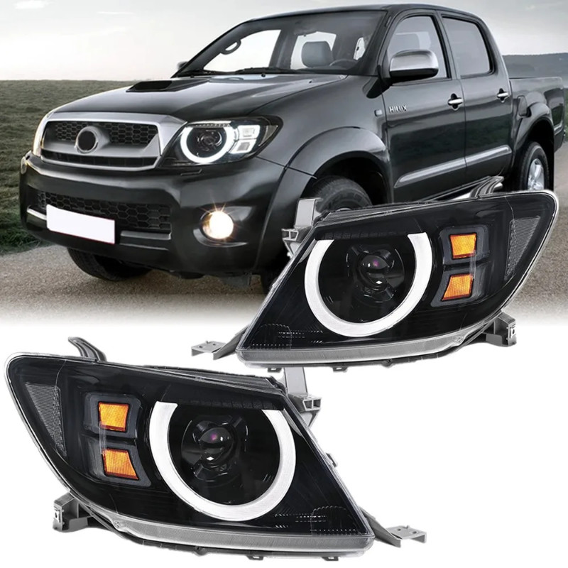 Car Front Lights For Toyota HILUX VIGO LED Headlight 2008-2014 HILUX Head Lamp DRL Projector Lens A