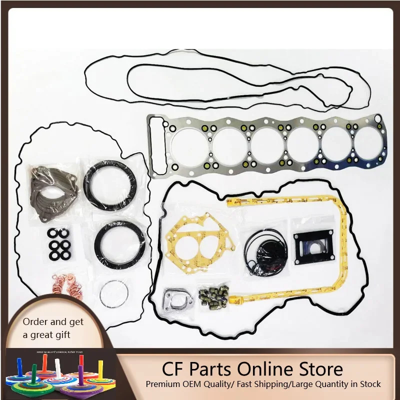 Free Shipping Full Gasket Kit Fit for Isuzu Engine 6UZ1 Sumitomo Case Excavator