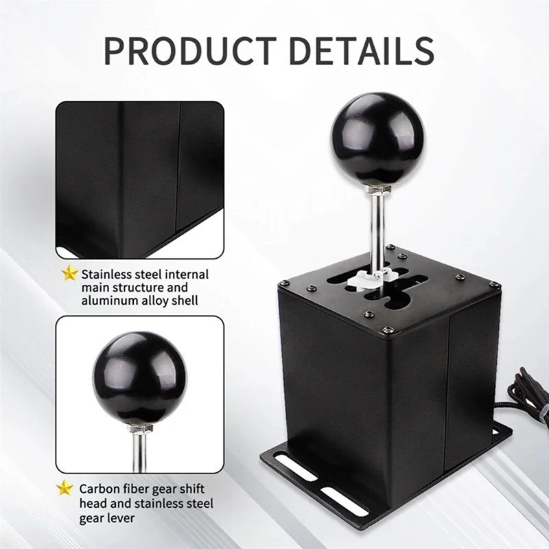 AASS-Racing Game Simulation Shifter Athletics Competition 7+R USB H Shifter For DIRT WRC EPIC FORCE