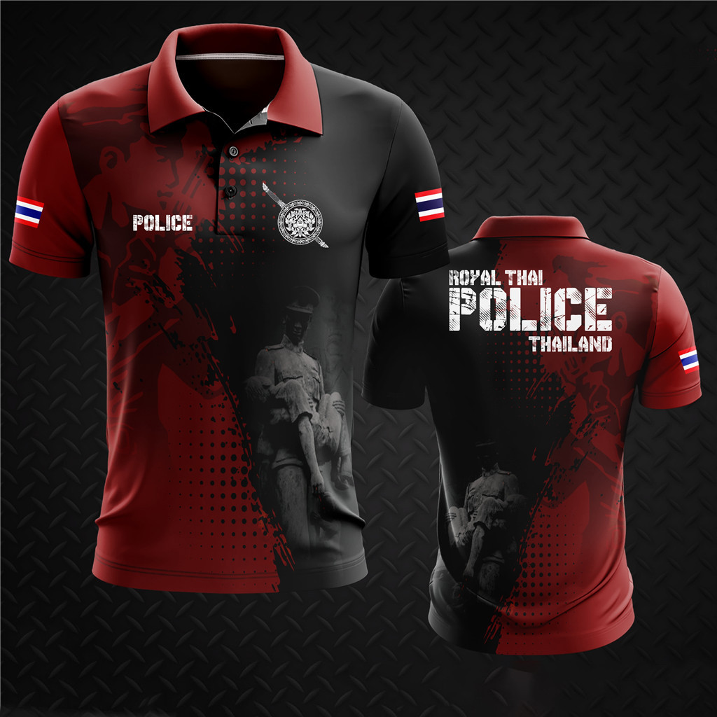【SCHAO】PT-5 เสื้อโปโลตำรวจ งานพิมพ์ลาย