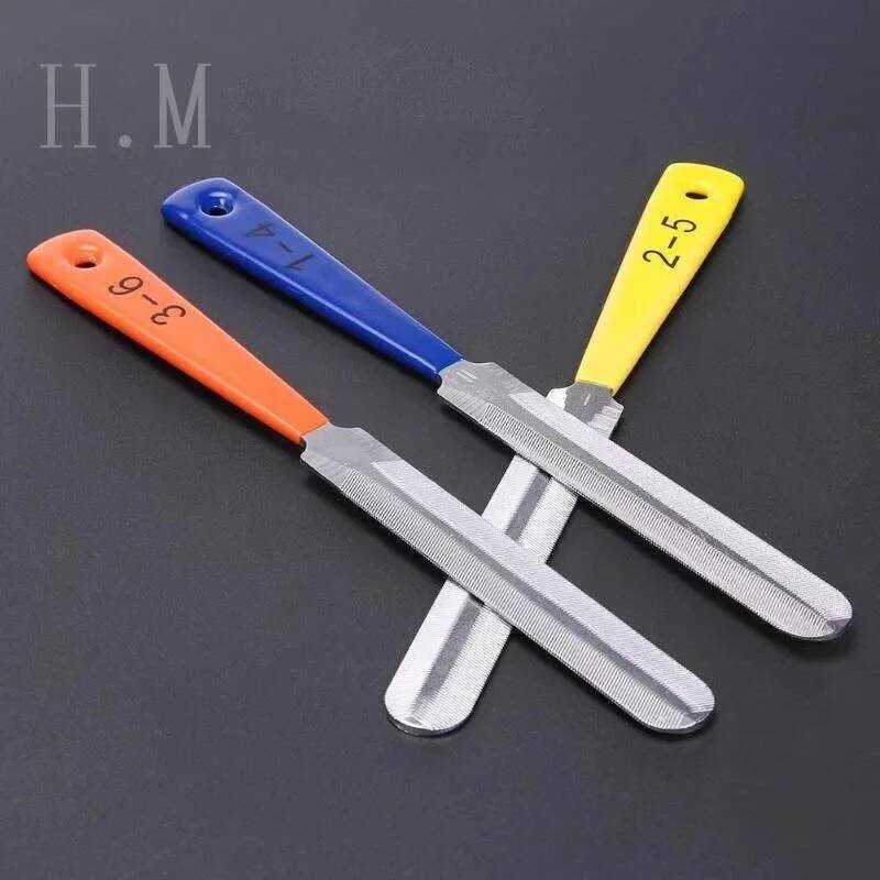 C 3Pcs/Set Fret Crowning File Durable Diamond Nut Saddle Slot Grinding File Luthier Repair Tools Mu