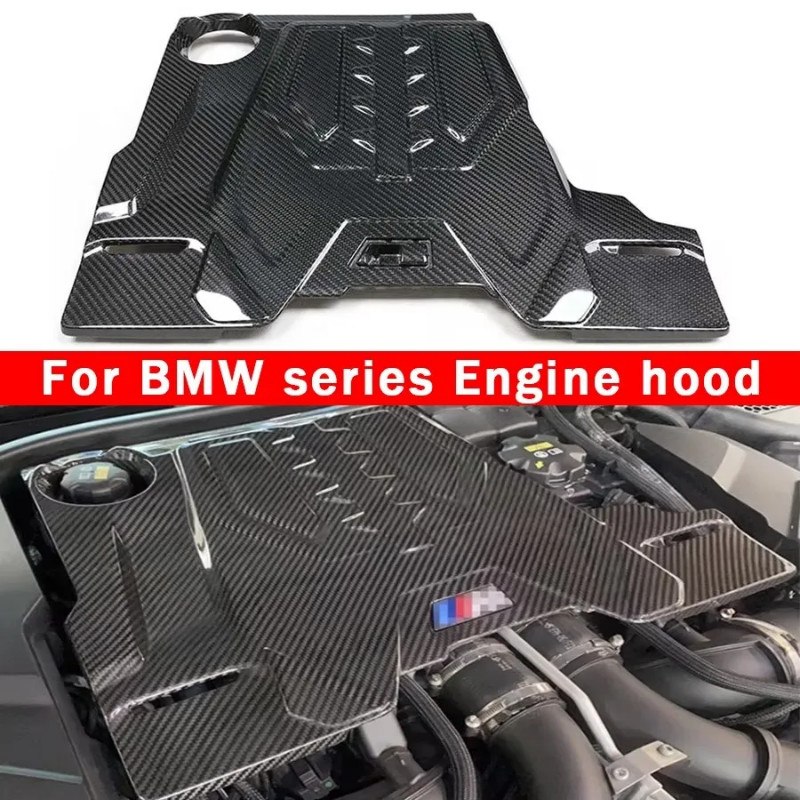 For BMW series M5 F90 M8 F91 F92 F93 Dry Carbon fiber engine hood Replacement installation engine h