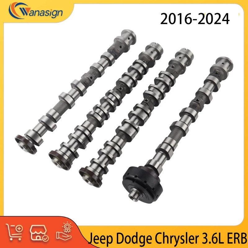 Engine Part 4Pcs Intake & Exhaust Camshaft Fit 3.6 L V6 DOHC ERB ERC ERG For 16-24 Chrysler Dodge D