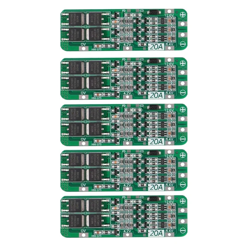 10Pcs 3S 20A BMS 18650 Li-Ion Li-Ion Battery Charger Module BMS Protection Board PCB 11.1V 12V 12.6