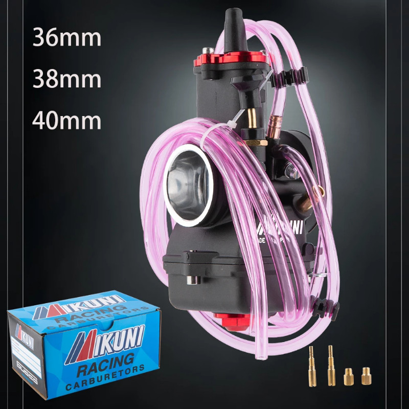 Motorcycle Carburetor Black MIKUNI TX36 TX38 TX40 36MM 38MM 40MM 2T Stroke Motocross 200-350cc For
