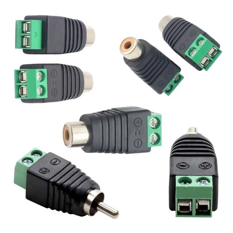 C RCA Press Terminal Monitoring Accessories Welding-Free Audio Camera Speaker Cable Connector AV Ma