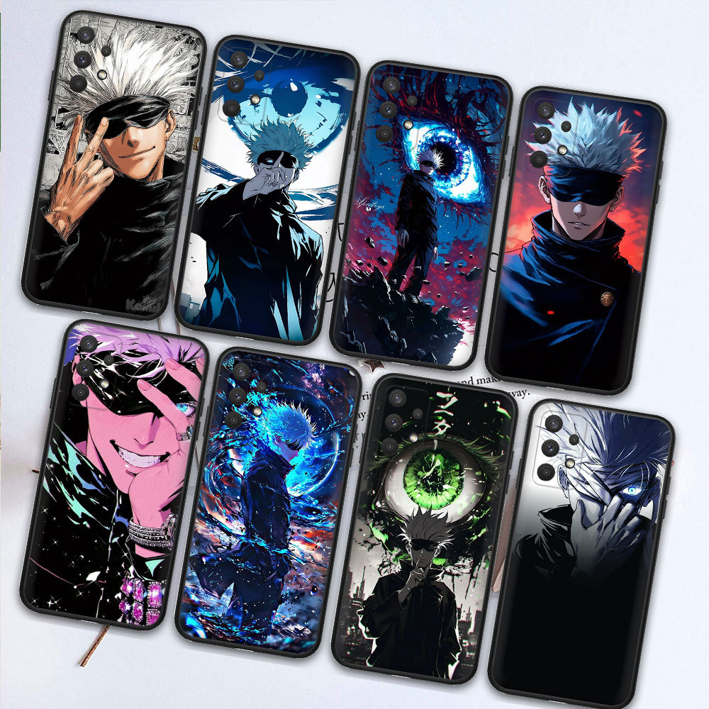 เคสโทรศัพท์สีดําแบบนุ่ม OPPO Reno 11F 12 12F 12FS 5L5C Gojō Satoru รูปแบบการพิมพ์ส่วนบุคคล