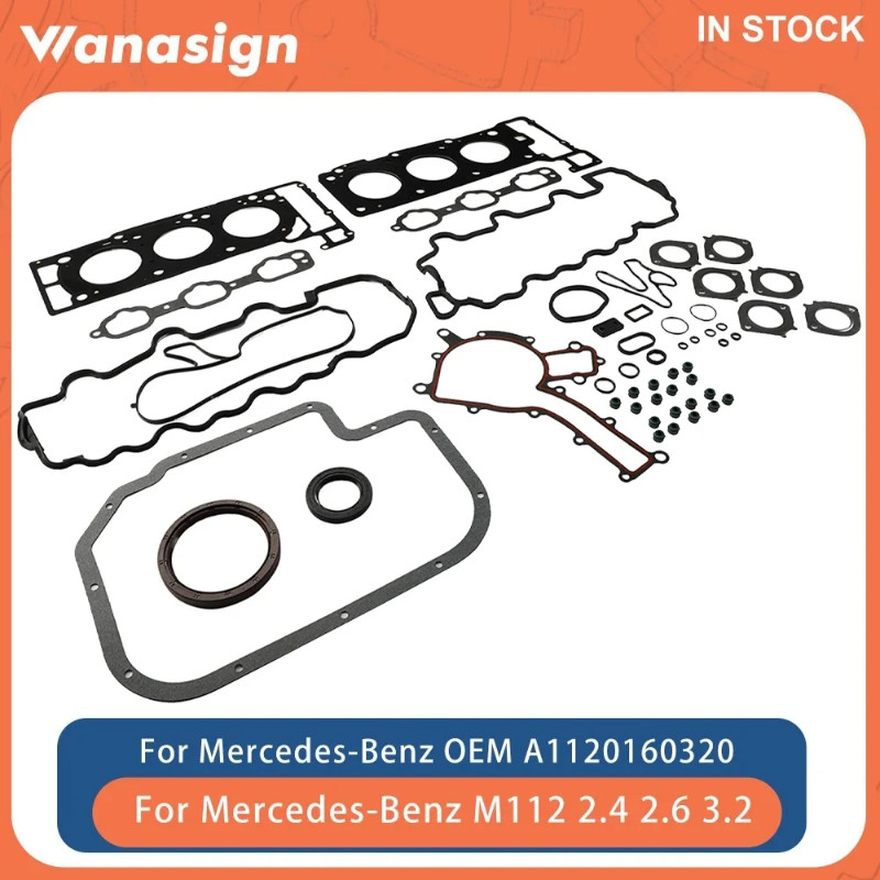 Engine Full Head Gasket Set  Fit 2.4 2.6 2.8 3.2 3.7 L T For Mercedes-Benz M112 M112.912 E240 CLK 2