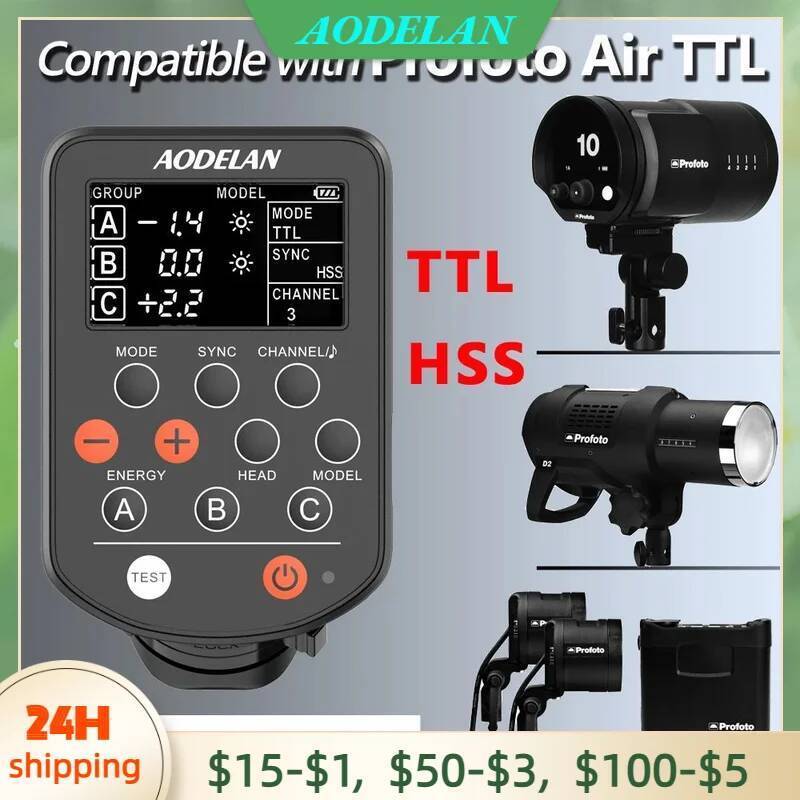 อัปเดต E7/ E2/ E4 แฟลชทริกเกอร์ไร้สายทํางานร่วมกับ Profoto A1 A2 B2 B20 D2 Canon Nikon Sony Pentax เ