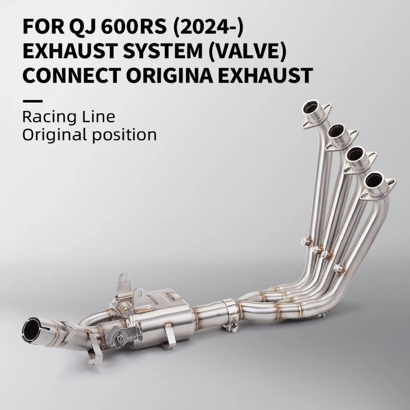 For 2024 Motorcycle Race 600 OJ600RSEXHAUST SYSTEM (VALVE) Link Front Exhaust Pipe Link Original Mo