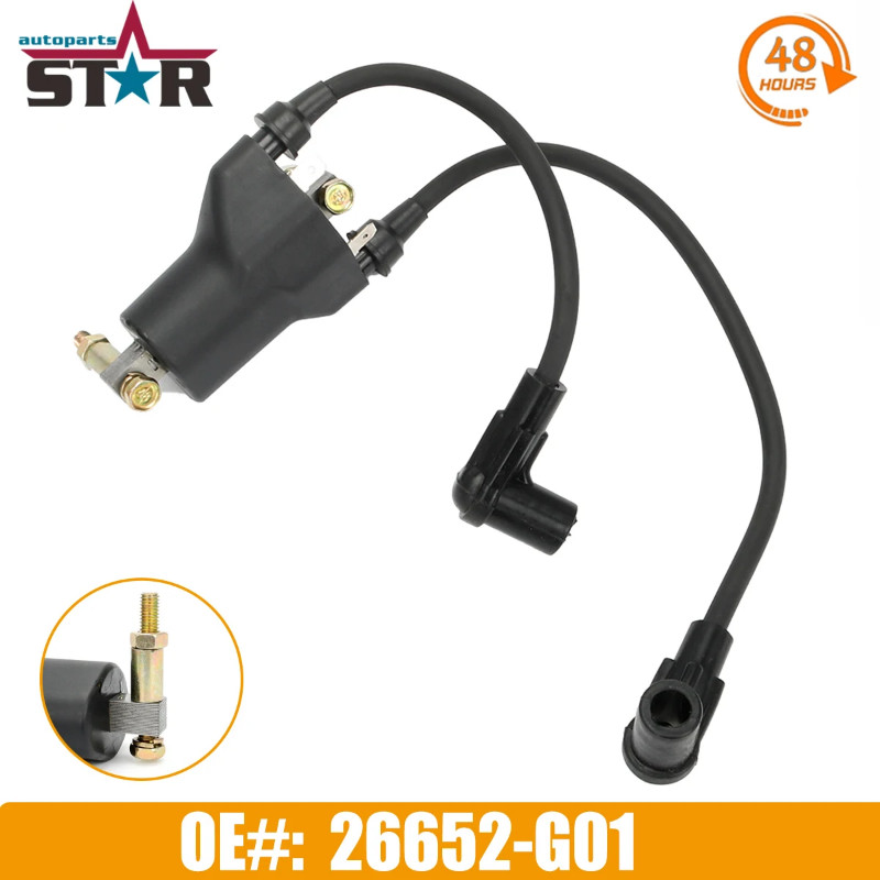 26652-G01 Ignition Coil For EZGO 4 Cycle Gas Marathon 1993-2003 Medalist 1994 1995 TXT 4 Cycle Gas