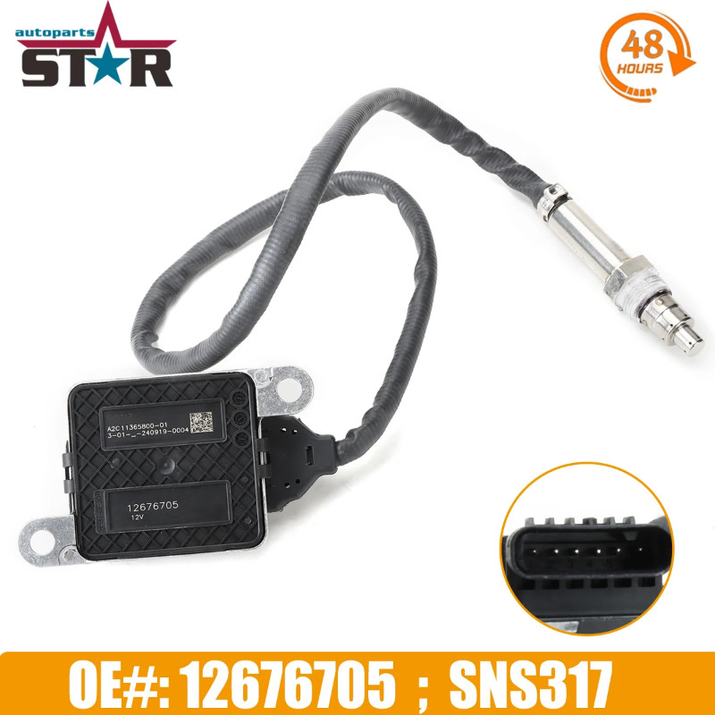 Nox Nitrogen Oxide Sensor 12676705 SNS317 For Chevrolet Silverado 2500 HD 6.6L Duramax L5P 3500 HD