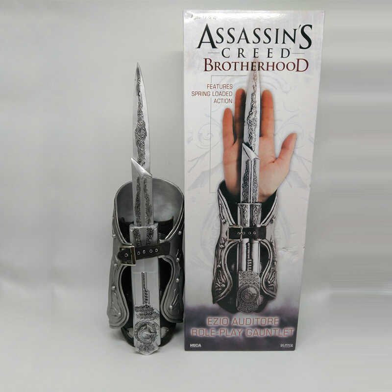 Assassins Creed Magic Blade Ezio COSPLAY Props 1: 1 แขนดาบแขน Arrow สามารถดีด Props รุ่น