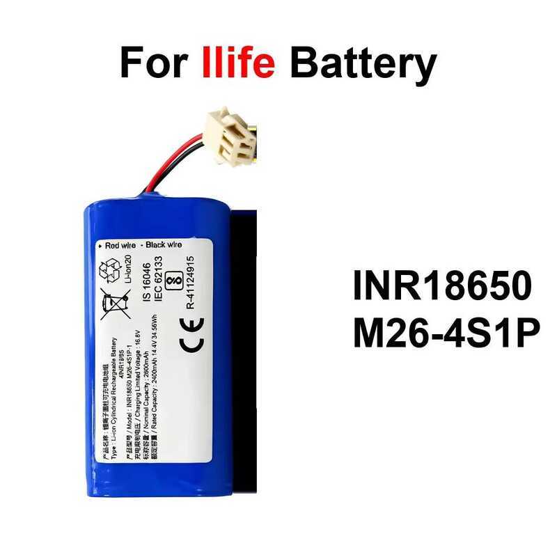 For Ilife V5 V5s V50 V3 DF45 DF43 V3s Robot Vacuum Cleaner Plus Pro INR18650 M26-4S1P Battery