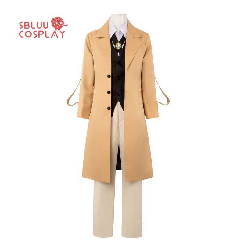 C Sbluucosplay Osamu Dazai Cosplay Costume Long Jacket Coat Halloween Christmas Costume