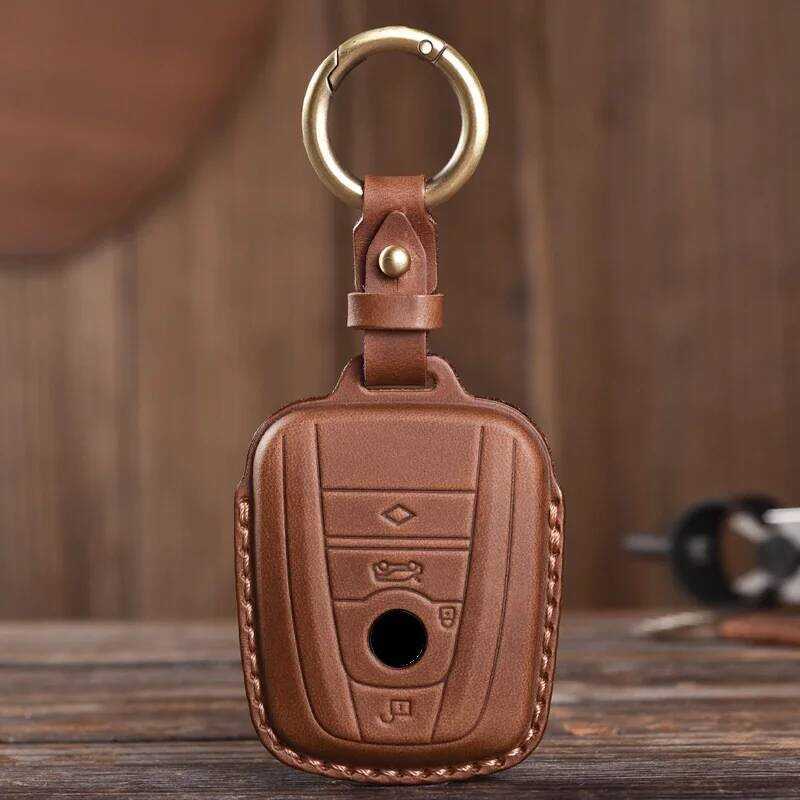 ▥ Leather Car Remote Fob Case Key Cover For BMW I3 I8 Series