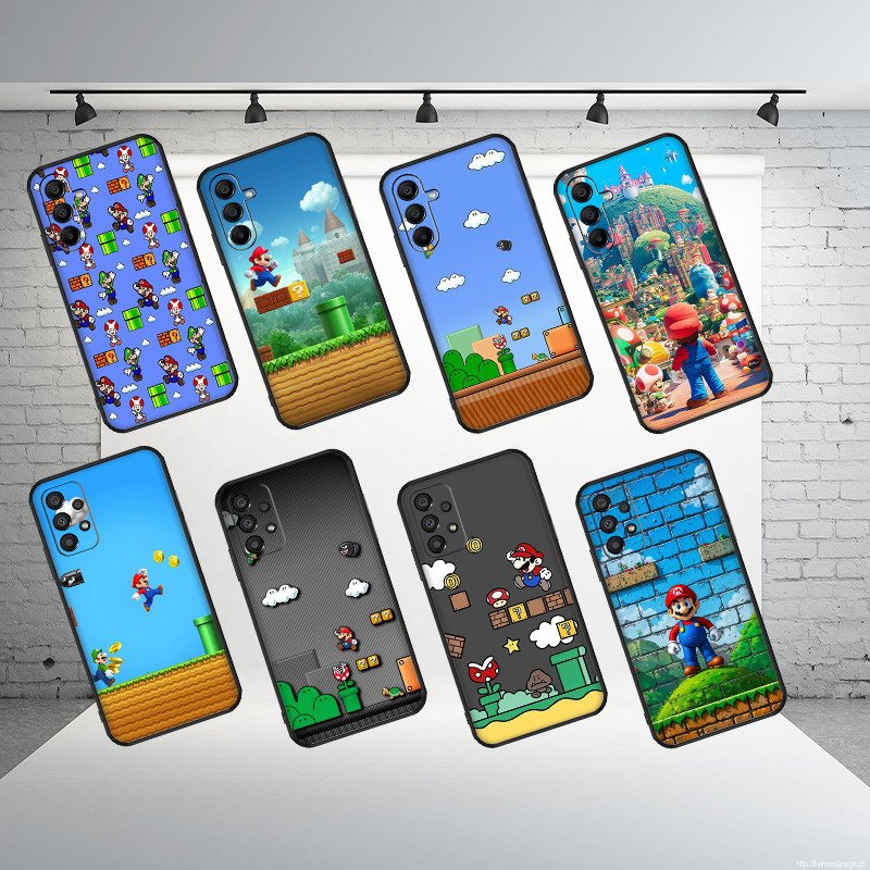 นุ่มสีดํา Huawei P10 Lite 20 Lite 20 Pro 30 Lite 30 Pro Y8P Y8s Mario เคสโทรศัพท์