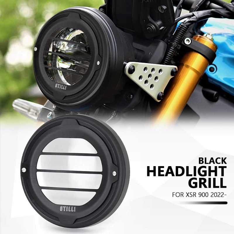 อุปกรณ์เสริมรถจักรยานยนต์ LED ไฟหน้าย่างอลูมิเนียม + ABS สําหรับ YAMAHA XSR900 XSR 900 xsr900 xsr 90