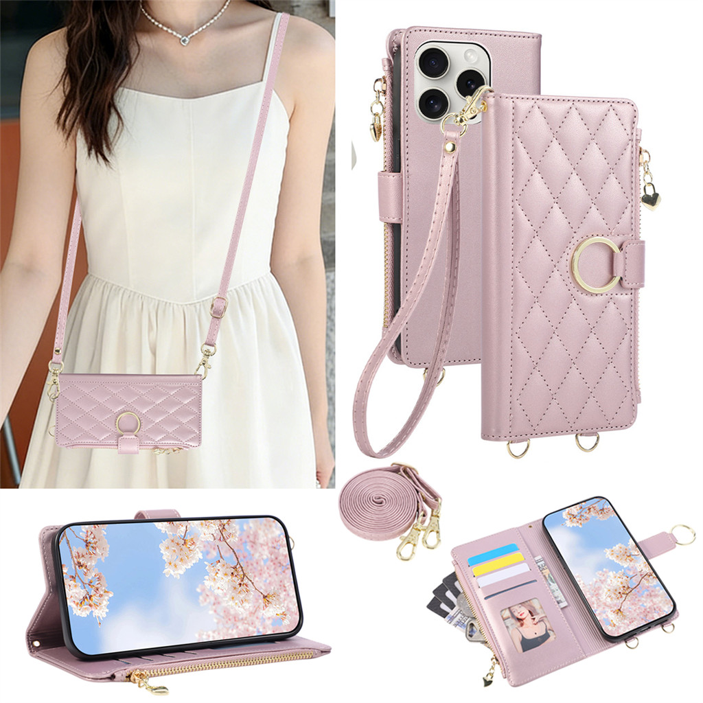 เคสโทรศัพท์สําหรับOPPO A6X A6 A6S A6T A6 A3 A5 A5i Pro A5X A3X 4G 5Gกระเป๋าสตางค์หนังแฟชั่นแหวนหัวเข็มขัดซิปช่องใส่การ์ดคุณภาพสายยาวคลุมทั้งหมด
