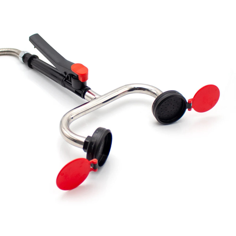 304 Stainless Steel Mobile Handheld Double Eye Washer Eyewash Station For Laboratory Factory School