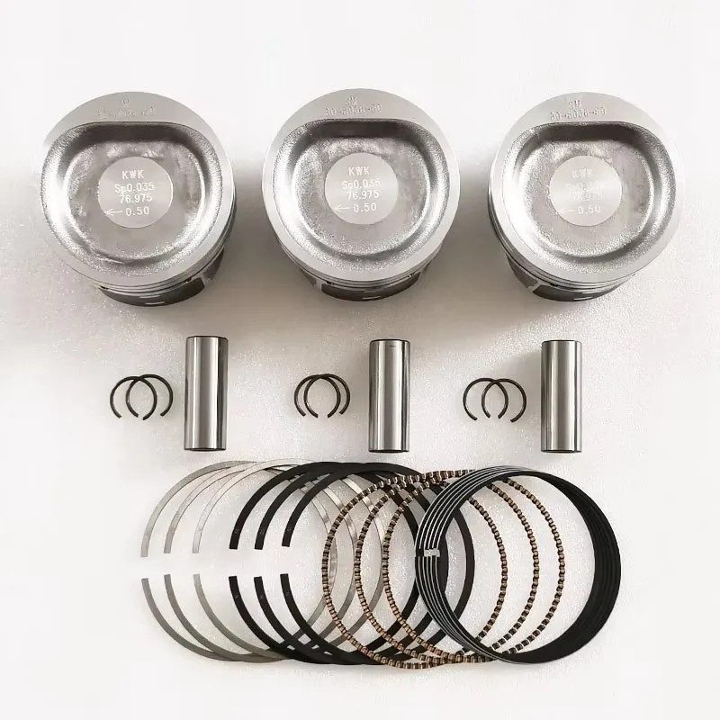 3PCS 03D107065C 03D107065D 03D107065E 03D107065F Piston for VW Polo 9N Skoda Fabia Seat Ibiza 1.2TS