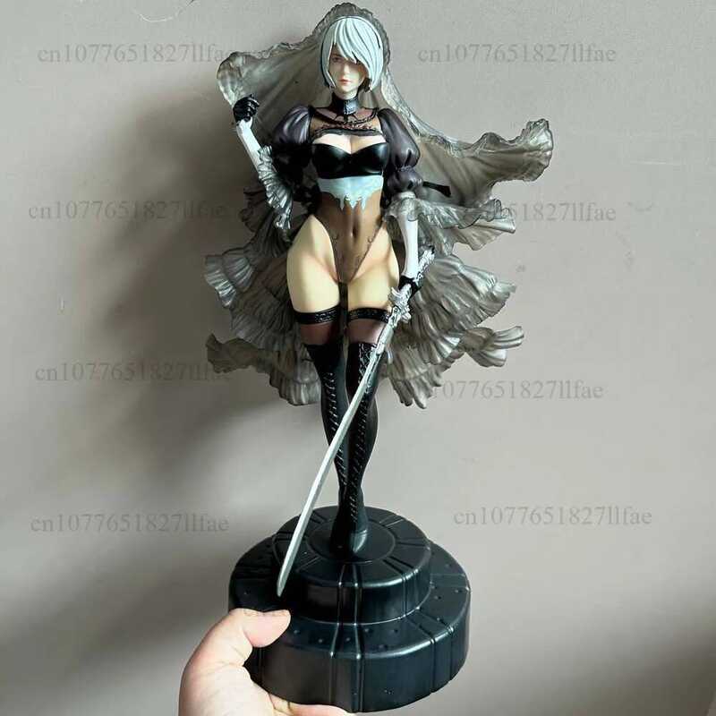 C Anime Figure Nier:Automata Yorha No.2 Type B 2B Wedding Action Figure Model Toys Cool Doll Joint