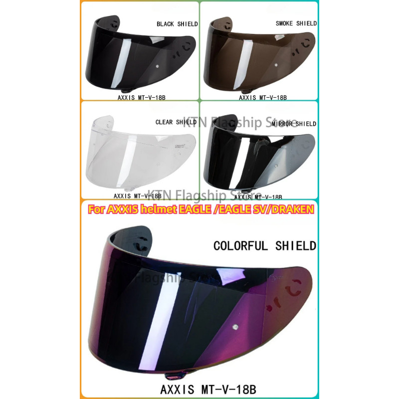 Motorcycle helmet lens MT-V-18B for AXXIS helmet EAGLE /EAGLE SV/DRAKEN Original AXXIS windscreen w