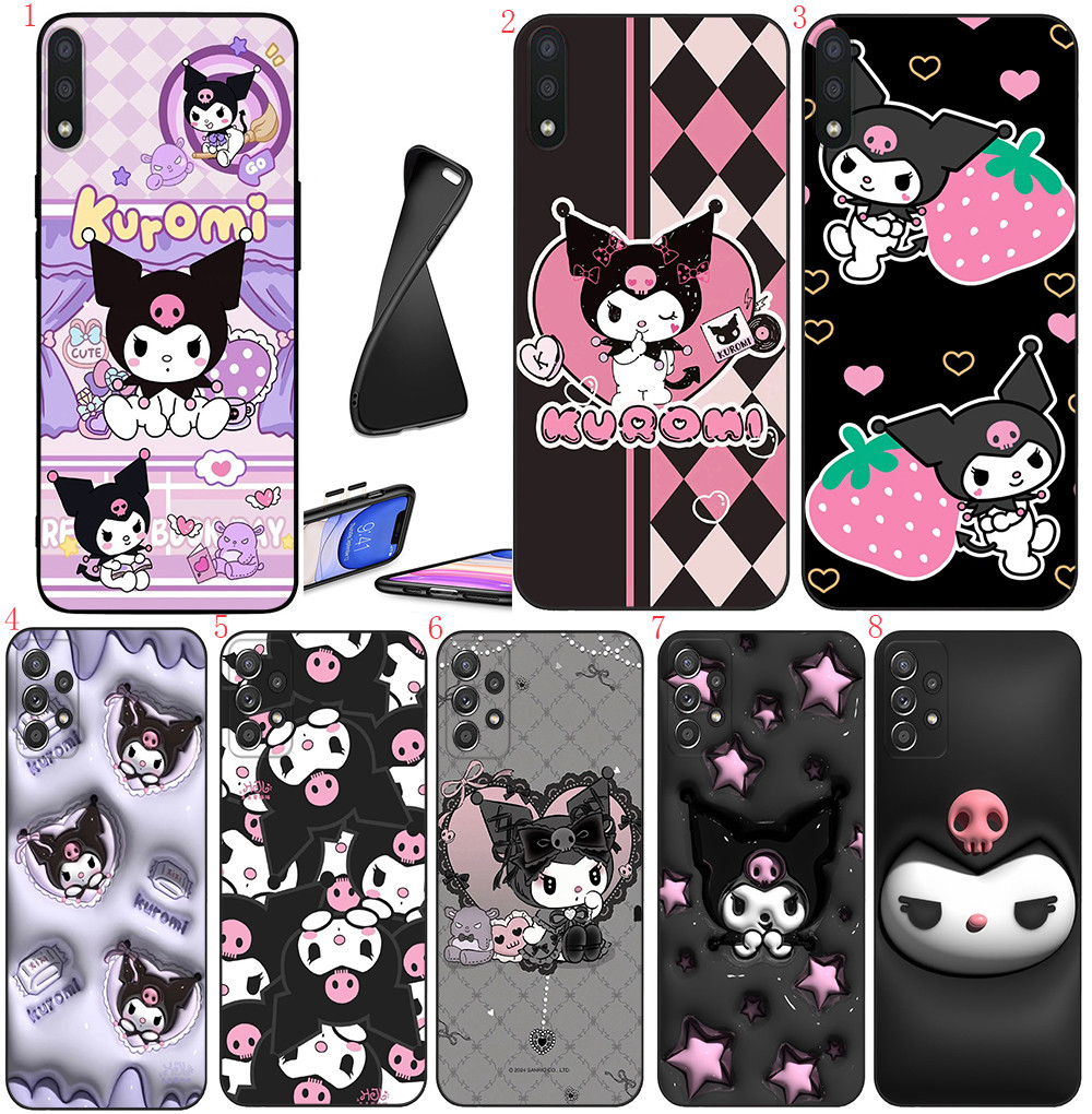 Realme 5 5i 5s Pro 6 6i 6 Pro 7 7i 8Pro C35 C55 Narzo N65 R6 Kuromi การ์ตูนเคสโทรศัพท์สีดํานุ่ม