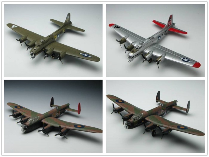 Out of Print Car Model F-TOYS โทรศัพท์ขนาดใหญ่ 1/144 British Lancaster/American B17 Bomber/Land Atta