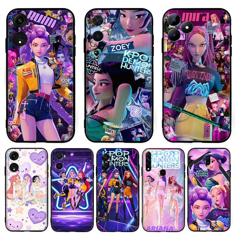 D + 4 Cartoon Anime KPop Demon HuntersสําหรับOPPO R9 F1 Plus R9S Reno 2Z 2F 3 4 Pro 5 5F Lite 5K TPU