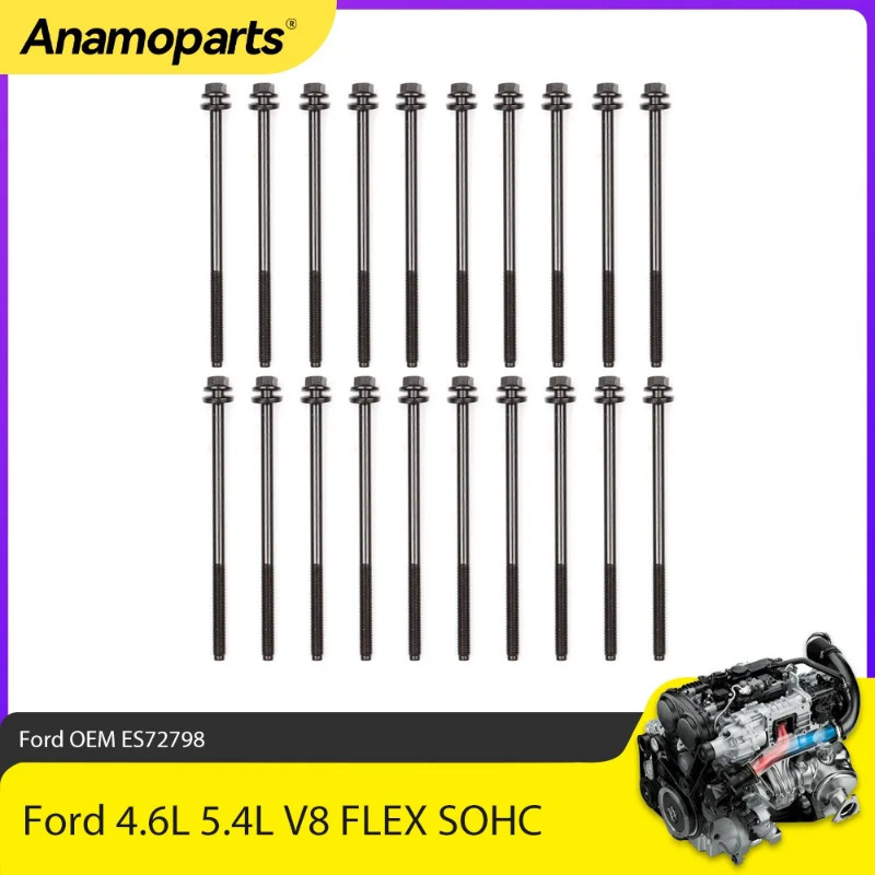 Engine Cylinder Head Bolts Set Fit 4.6 5.4 L For Ford Lincoln Mercury E-150 F-250 4.6L 5.4L V8 DOHC