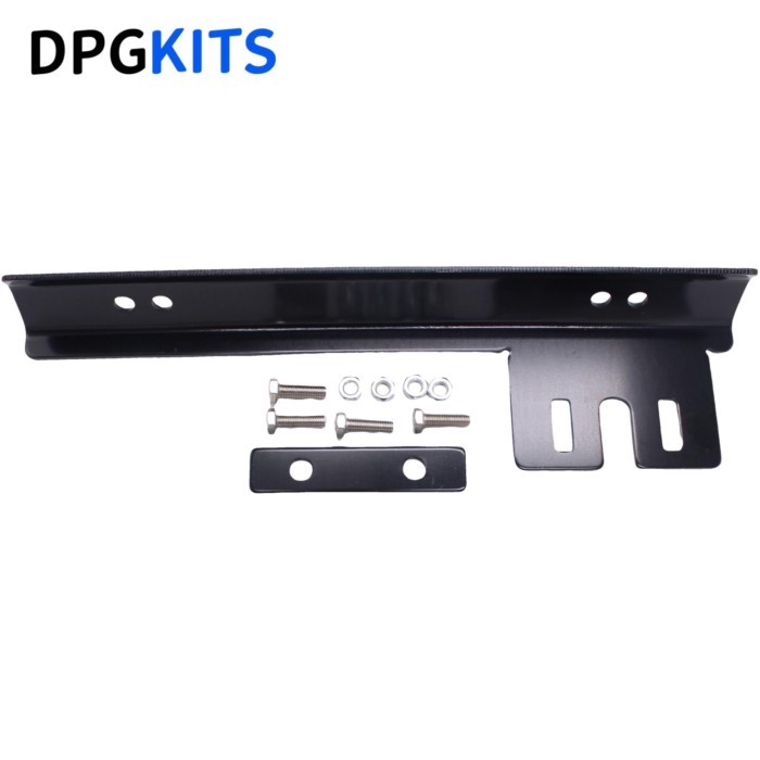 Universal Black Front Bumper License Plate Mount For Car