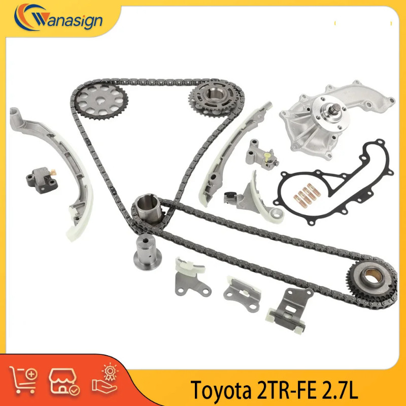 Engine Timing Chain Kit Water Pump Fit 2.7 L 2TRFE DOHC GAS L4 For 05-16 Toyota Tacoma Coaster Hiac
