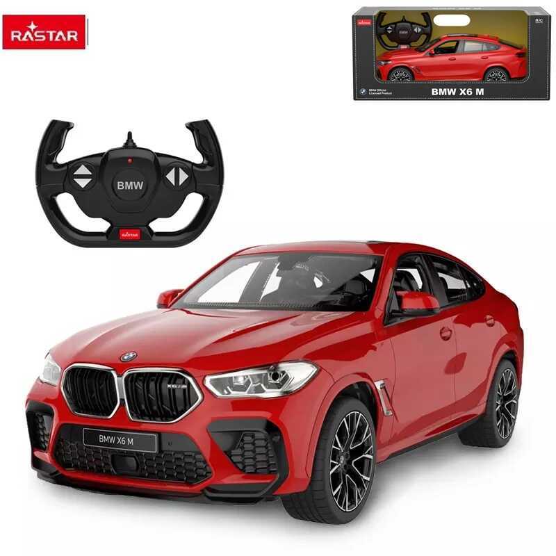 C Annisoul Shop Rastar BMW X6 M RC Car Model 1:14 Remote Control Car Toy 2.4G LED Lights Automobile