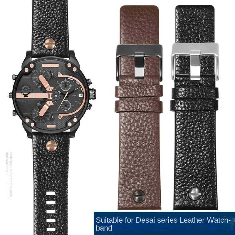C For Diesel Dz7257 Dz4323 Dz7348 Dz7313 Dz7312 Dz7350 Genuine Leather Watch Strap Men Large Ial Ri