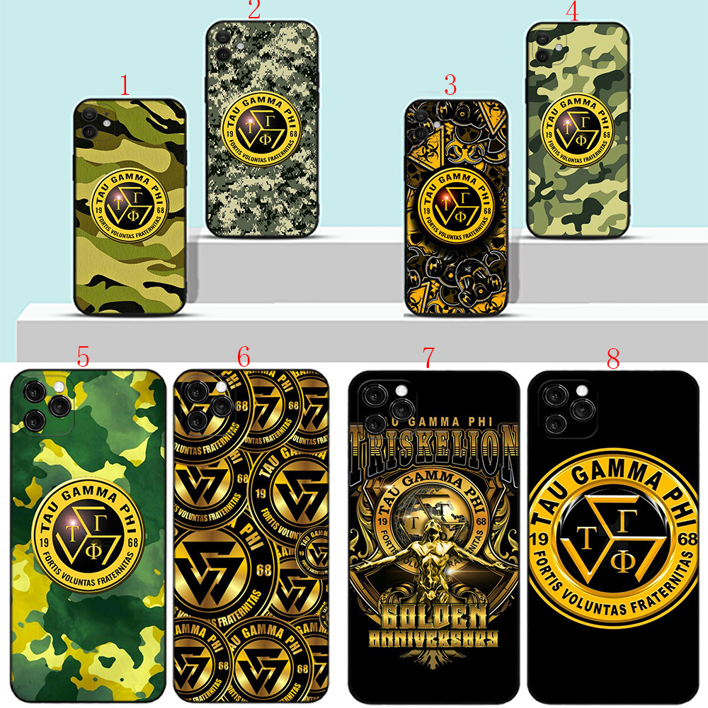 IPhone 15 16 17 Pro Max 16e 15 16 Plus N18 Tau Gamma Phi Logo เคสโทรศัพท์สีดําแบบนิ่ม