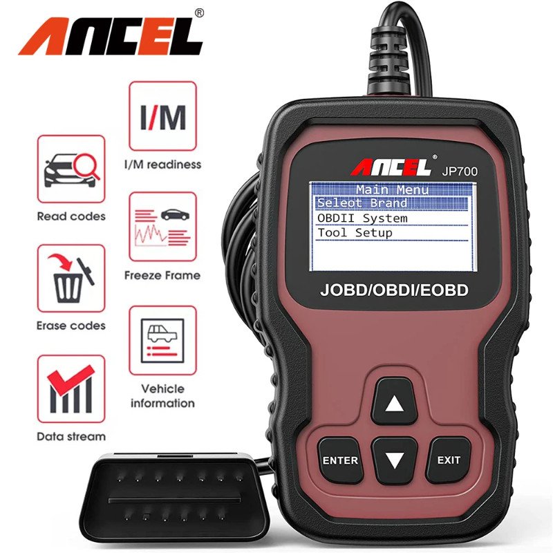 Ancel JP700 OBD2 Car Diagnostics Scanner JOBD EOBD Code Reader OBD 2 Auto Diagnostic Scanner For Ho