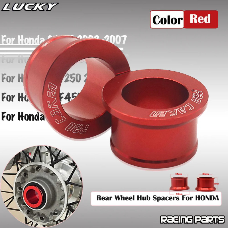 Motocycle CNC Rear Wheel Hub Spacers Kit For Honda CR125 CR250  CRF 450R CRF 450X CRF250 CRF450R CR