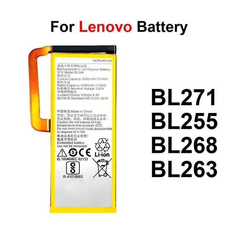 Mobile Phone Battery High-Efficiency BL271 BL263 BL255 3050-4100Mah For Lenovo Z2 X Z2131 Zuk Z1 Edg
