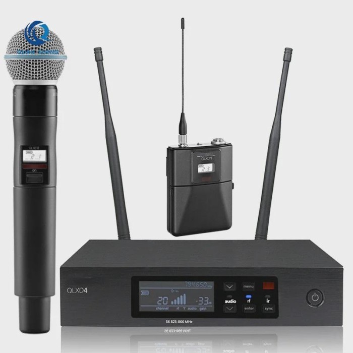 Professional QLXD4 QLXD24 Handheld BETA58 SM 58 BETA87 And Bodypack microphone Lapel Headset Wirele