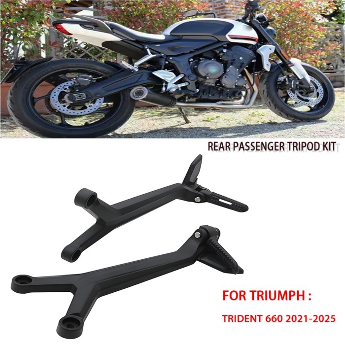 For Trident 660 2021-2025 TRIDENT660 Trident660 2022 2023 2024 Motorcycle Rear Passenger Footpegs K