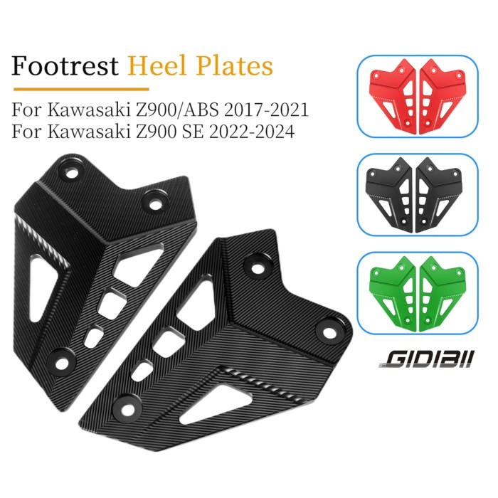 Front Footrest Heel Plate For Kawasaki Z900/ABS 2017-2021 Z900 SE 2022-2024 Heel Guard Protector Al