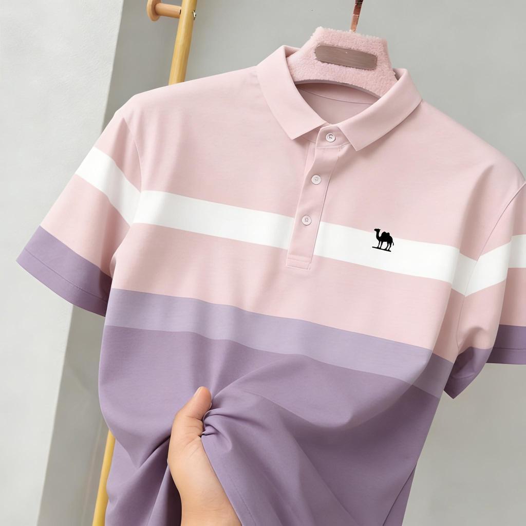มาใหม่เสื้อโปโลผู้ชายแห้งเร็วแขนสั้นเสื้อกอล์ฟธุรกิจเสื้อลําลอง