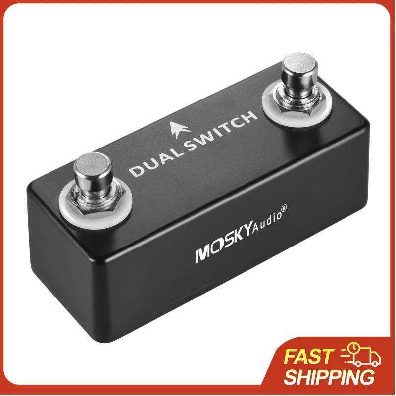 C Oskyaudio DUAL SWITCH Double Switch Rotary Pedal Foot Wwitch Pedal Full Metal Shell Musical Instr