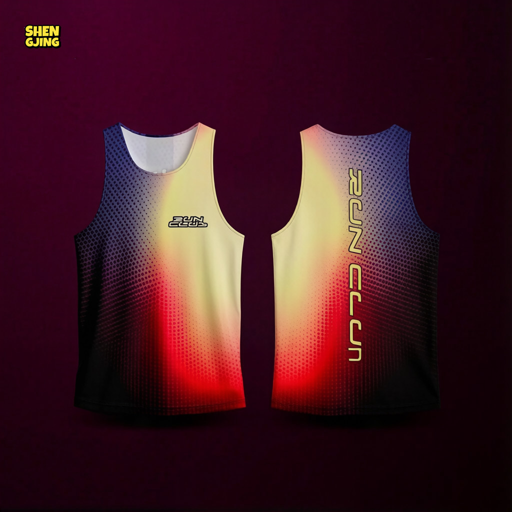 เสื้อกล้าม Gradient Halftone "RUN CLUB" Racerback