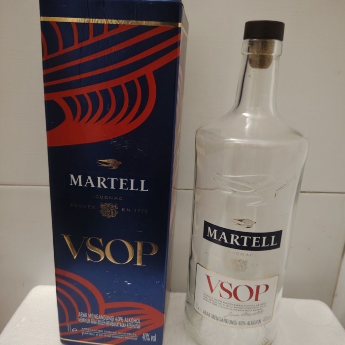 ขวดไวน์ต่างประเทศ Martell VP แท้ ไวน์ 1.0กก. ของประดับตกแต่งพร้อมกล่อง