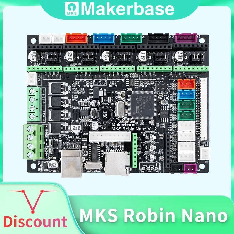 Makerbase MKS Robin Nano V1.2 32Bit บอร์ดควบคุม 3D ชิ้นส่วนเครื่องพิมพ์สนับสนุน Marlin2.0 3.5 tft หน
