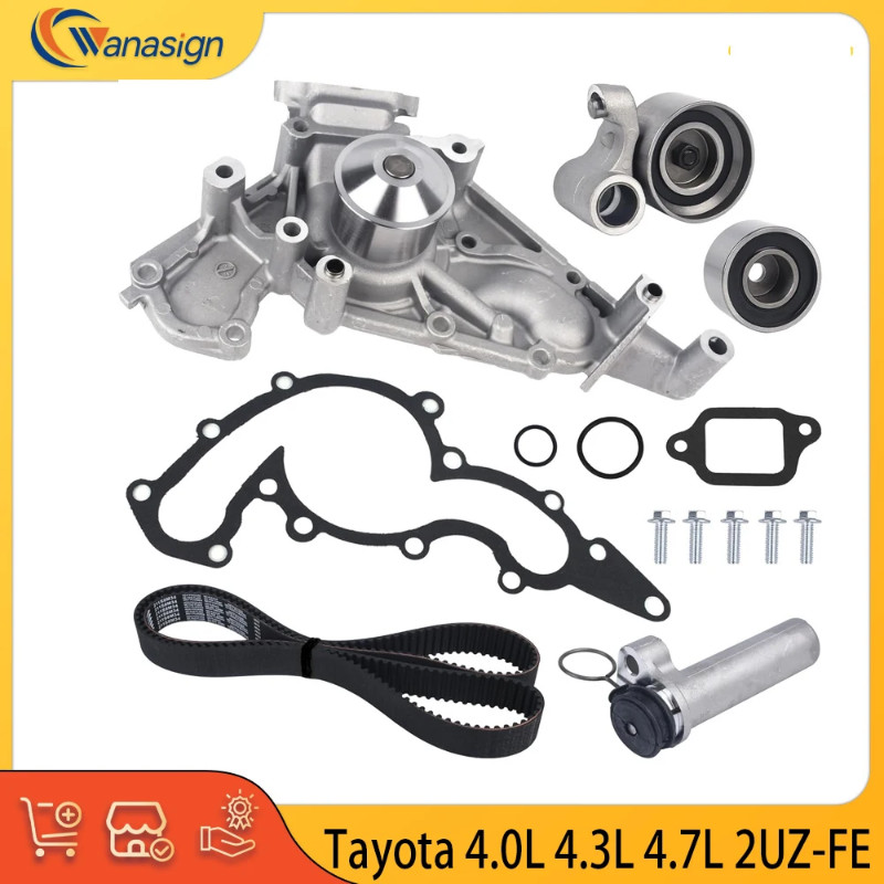 Engine Timing Belt Kit & Water Pump Fit 4.0 4.3 4.7 L V8 GAS 2UZ-FE For 98-10 Toyota Tundra Lexus G