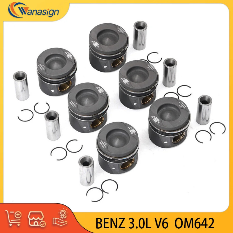 AUTO ENGINE PARTS STD +0.5 Pistons & Rings Set for Mercedes-Benz CLS E S ML GLE GL GLS F 3.0L 3.0T